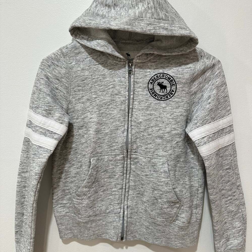 Abercrombie Kids Grey Full-Zip Hoodie 9/10